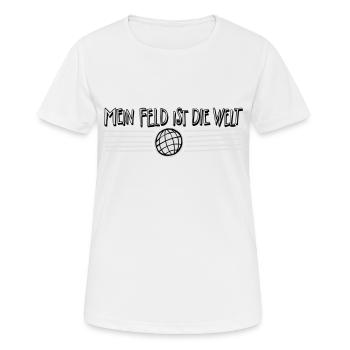 Die Welt - Frauen T-Shirt atmungsaktiv - Weiß - Vorne - AI Model Female 172 dark (172cm)