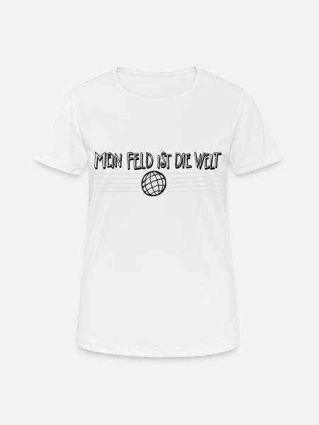 Die Welt - Frauen T-Shirt atmungsaktiv - Weiß