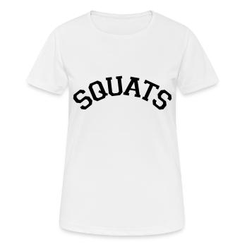 Squats Varsity Style - Frauen T-Shirt atmungsaktiv - Weiß - Vorne - AI Model Female 172 dark (172cm)