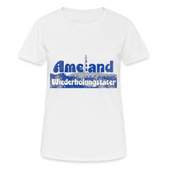 Ameland repeat offenders - Women's Breathable T-Shirt - white - Front - AI Model Female 172 dark (172cm)