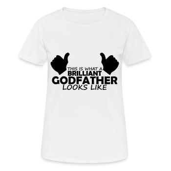 brilliant godfather - Women's Breathable T-Shirt - white - Front - AI Model Female 172 dark (172cm)