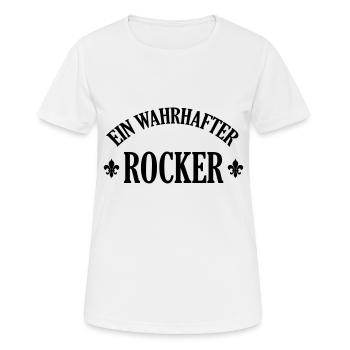 Rock Rocker Rockerin Rockmusiker Rock ’n’ Roll - Frauen T-Shirt atmungsaktiv - Weiß - Vorne - AI Model Female 172 dark (172cm)