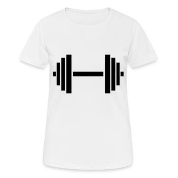 hantel - Frauen T-Shirt atmungsaktiv - Weiß - Vorne - AI Model Female 172 dark (172cm)