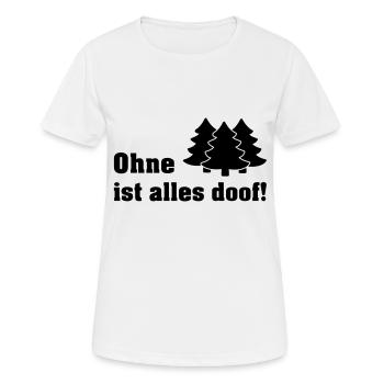 ohne wald - Frauen T-Shirt atmungsaktiv - Weiß - Vorne - AI Model Female 172 dark (172cm)