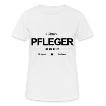 Bester Pfleger - Frauen T-Shirt atmungsaktiv - Weiß - Vorne - AI Model Female 172 dark (172cm)