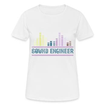 sound engineer - sound engineer - Women's Breathable T-Shirt - white - Front - AI Model Female 172 dark (172cm)