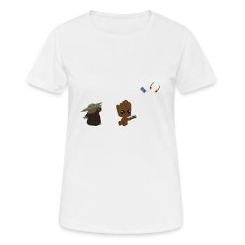 Bébés Galaxy - T-shirt respirant Femme - blanc - Devant - AI Model Female 172 dark (172cm)