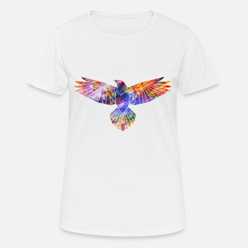 Eagle abstract geometric silhouette - Women's Breathable T-Shirt - white