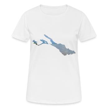 Lac de Constance - T-shirt respirant Femme - blanc - Devant - AI Model Female 172 dark (172cm)