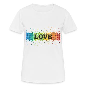 l'amour - T-shirt respirant Femme - blanc - Devant - AI Model Female 172 dark (172cm)