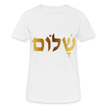 Shalom - T-shirt respirant Femme - blanc - Devant - AI Model Female 172 dark (172cm)