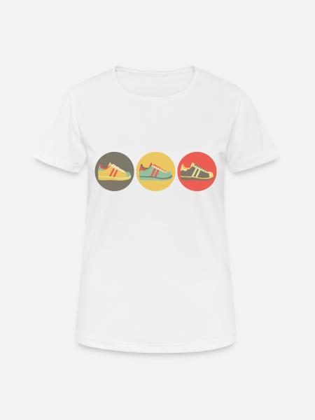 Sneakers retro - Women's Breathable T-Shirt - white