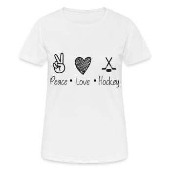 Eishockey - Frauen T-Shirt atmungsaktiv - Weiß - Vorne - AI Model Female 172 dark (172cm)