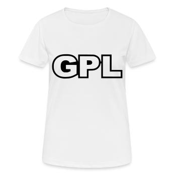 GPL - T-shirt respirant Femme - blanc - Devant - AI Model Female 172 dark (172cm)
