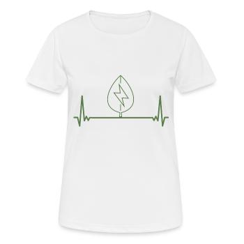 EKG Geschenk Erneuerbare Energien - Frauen T-Shirt atmungsaktiv - Weiß - Vorne - AI Model Female 172 dark (172cm)
