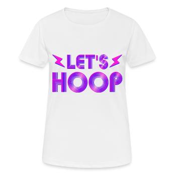 LETS HOOP HULAHOOP HOOPING DANCE FITNESS FEMMES KID - T-shirt respirant Femme - blanc - Devant - AI Model Female 172 dark (172cm)