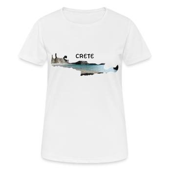 Crete Crete Island Map - Women's Breathable T-Shirt - white - Front - AI Model Female 172 dark (172cm)