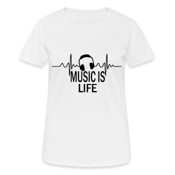 Rock Musik Rock and Roll - T-shirt respirant Femme - blanc - Devant - AI Model Female 172 dark (172cm)