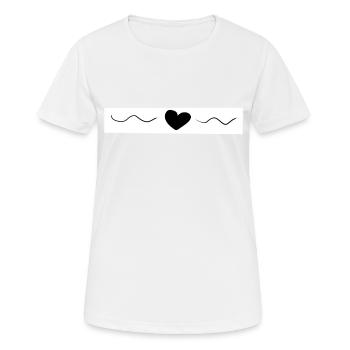 black heart - Women's Breathable T-Shirt - white - Front - AI Model Female 172 dark (172cm)