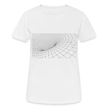 Schwarzes Loch Black Hole - Frauen T-Shirt atmungsaktiv - Weiß - Vorne - AI Model Female 172 dark (172cm)