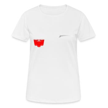 Bierpong : rencontrez et buvez - T-shirt respirant Femme - blanc - Devant - AI Model Female 172 dark (172cm)