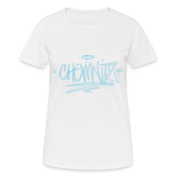 Chemnitz in gekonner Graffiti Tag Schri - Women's Breathable T-Shirt - white - Front - AI Model Female 172 dark (172cm)