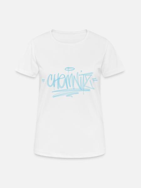 Chemnitz in gekonner Graffiti Tag Schri - Frauen T-Shirt atmungsaktiv - Weiß