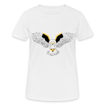 Chouette le hibou - T-shirt respirant Femme - blanc - Devant - AI Model Female 172 dark (172cm)