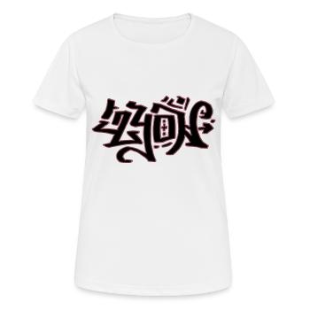 Lyon Grafitti - Frauen T-Shirt atmungsaktiv - Weiß - Vorne - AI Model Female 172 dark (172cm)