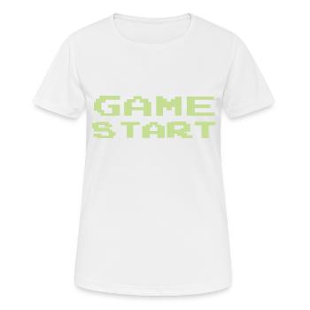 Démarrage du jeu - T-shirt respirant Femme - blanc - Devant - AI Model Female 172 dark (172cm)