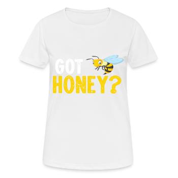 Vous avez du miel? - T-shirt respirant Femme - blanc - Devant - AI Model Female 172 dark (172cm)