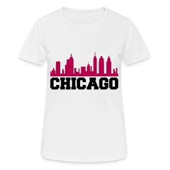 Chicago - T-shirt respirant Femme - blanc - Devant - AI Model Female 172 dark (172cm)