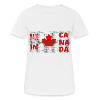 Made in canada - Women's Breathable T-Shirt - white - Front - AI Model Female 172 dark (172cm)