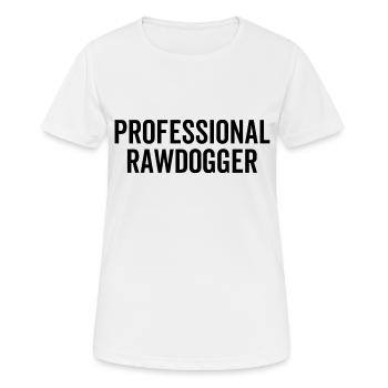 Rawdogger professionnel - T-shirt respirant Femme - blanc - Devant - AI Model Female 172 dark (172cm)