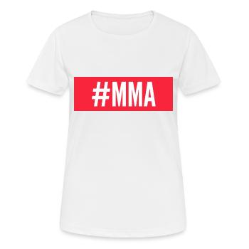 #MMA - T-shirt respirant Femme - blanc - Devant - AI Model Female 172 dark (172cm)