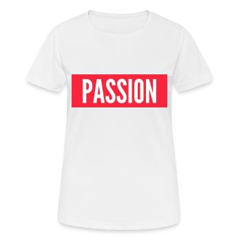 LEIDENSCHAFT - Frauen T-Shirt atmungsaktiv - Weiß - Vorne - AI Model Female 172 dark (172cm)
