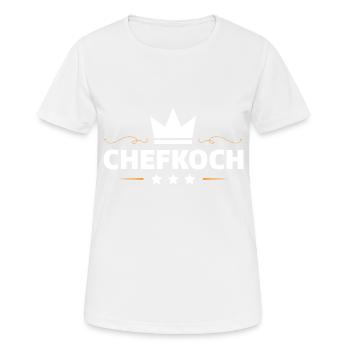 Chefkoch Kochen - Frauen T-Shirt atmungsaktiv - Weiß - Vorne - AI Model Female 172 dark (172cm)
