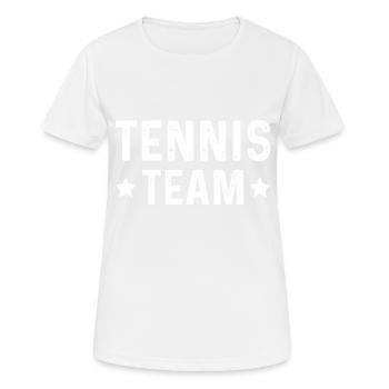 Tennis Team - Frauen T-Shirt atmungsaktiv - Weiß - Vorne - AI Model Female 172 dark (172cm)