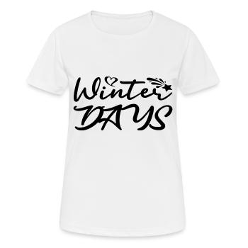 Journées d’hiver - T-shirt respirant Femme - blanc - Devant - AI Model Female 172 dark (172cm)
