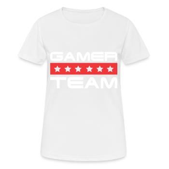 Équipage de joueurs - T-shirt respirant Femme - blanc - Devant - AI Model Female 172 dark (172cm)
