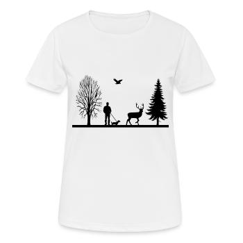 Hunter - Women's Breathable T-Shirt - white - Front - AI Model Female 172 dark (172cm)