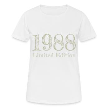 1988 - Women's Breathable T-Shirt - white - Front - AI Model Female 172 dark (172cm)