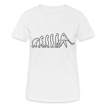 Eishockey Geschenk Eishockeyteam Wintersport - Frauen T-Shirt atmungsaktiv - Weiß - Vorne - AI Model Female 172 dark (172cm)