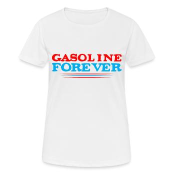 Gasoline Forever - Women's Breathable T-Shirt - white - Front - AI Model Female 172 dark (172cm)