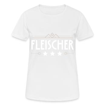 Fleischer Beruf - Frauen T-Shirt atmungsaktiv - Weiß - Vorne - AI Model Female 172 dark (172cm)