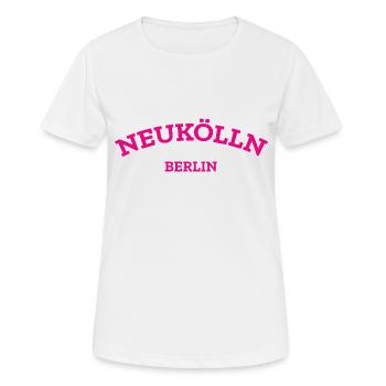 Berlin - Neukölln - Berlinerin - Berliner Bär - Women's Breathable T-Shirt - white - Front - AI Model Female 172 dark (172cm)