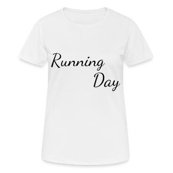 Running Day - T-shirt respirant Femme - blanc - Devant - AI Model Female 172 dark (172cm)