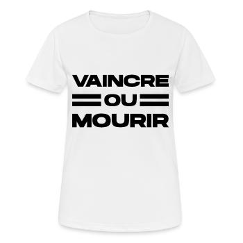 Vaincre ou Mourir - T-shirt respirant Femme - blanc - Devant - AI Model Female 172 dark (172cm)