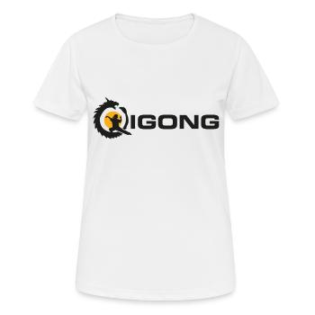 Qigong dragon schwarz - Frauen T-Shirt atmungsaktiv - Weiß - Vorne - AI Model Female 172 dark (172cm)