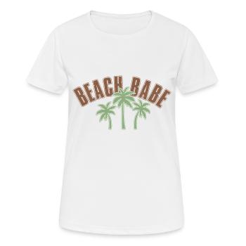 Beach Babe - T-shirt respirant Femme - blanc - Devant - AI Model Female 172 dark (172cm)